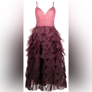 NWT Marchesa Notte Couture Romantic‎ Fairytale Layered Ombré Tulle Dress